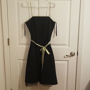 Black Dress with Green Trim